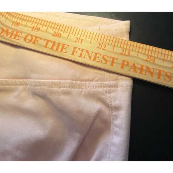 Belle Kim Gravel 26w Cut Off Shorts Fringed Soft Pink Stretch Modal Cotton - Picture 9 of 10